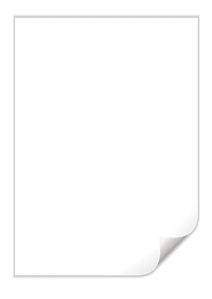 White pad page curl — Stock Vector