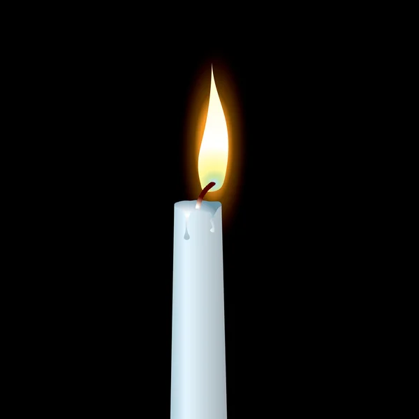 Weiße Kerze — Stockvektor