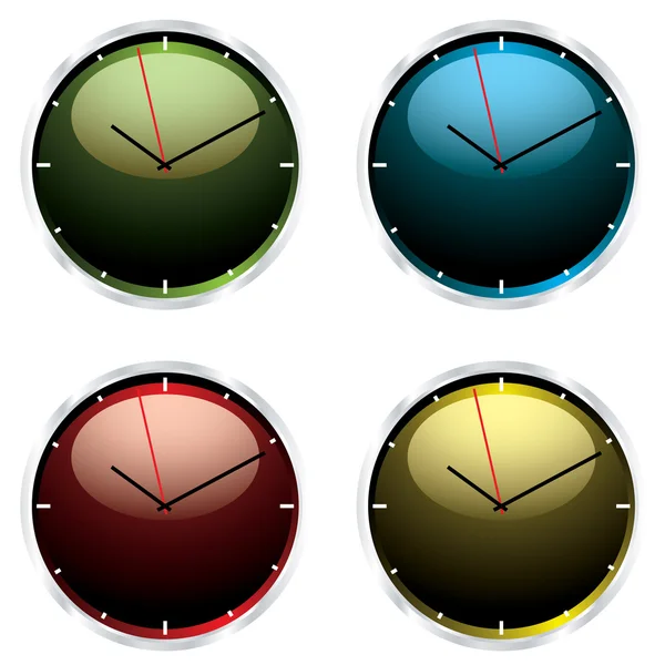 Variations horloge murale moderne — Image vectorielle