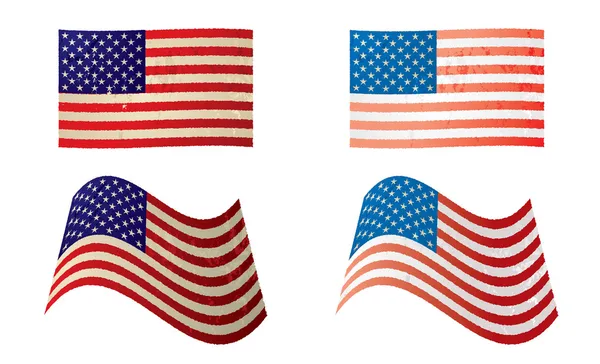 USA vlag grunge variatie — Stockvector