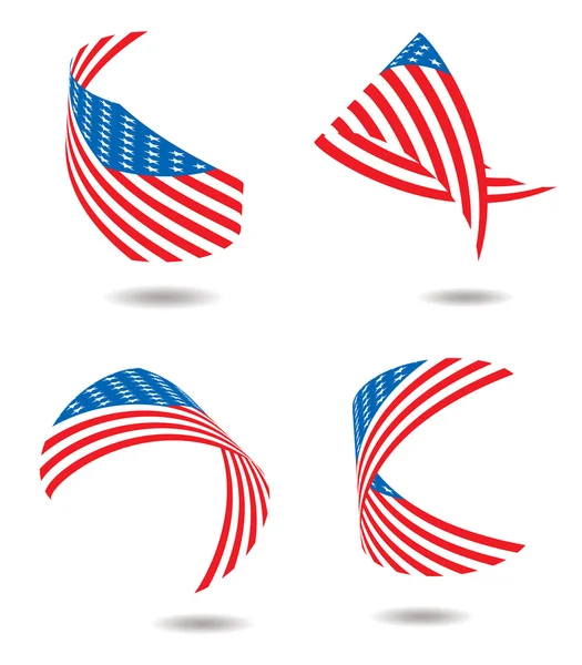 Amerikai zászló a szalag — Stock Vector