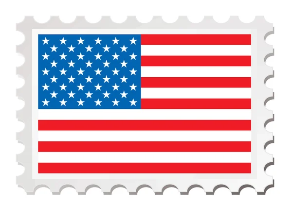Ons vlag kaart — Stockvector