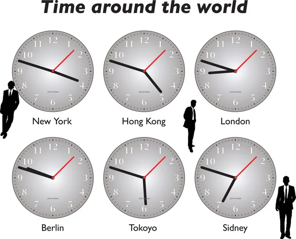 Dünya iş saatinde — Stok Vektör