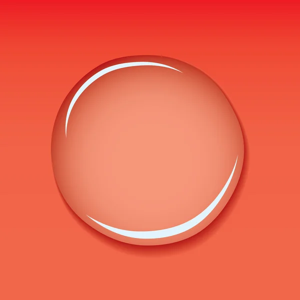 Gouttelettes d'eau rouge — Image vectorielle