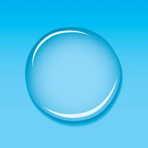 Gouttelette d'eau bleu — Image vectorielle
