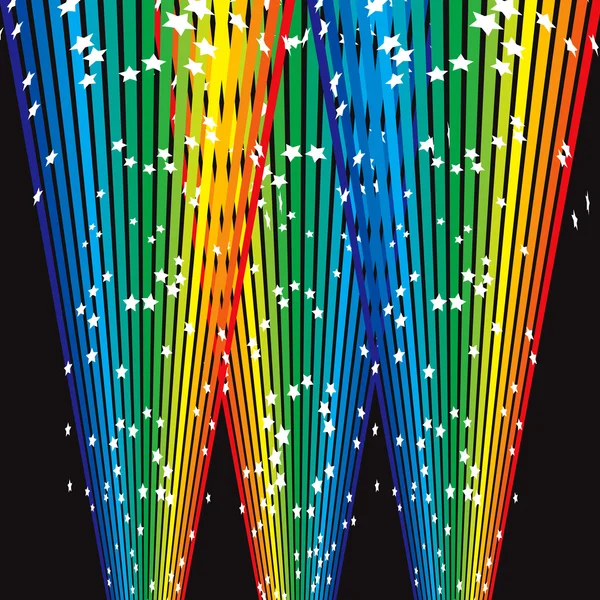Triple rainbow light — Stock Vector