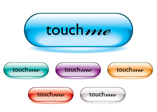 Touch me knop — Stockvector