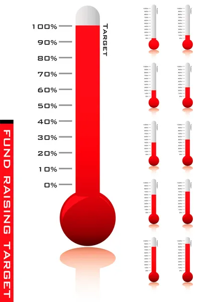 Thermometer percentage — Stockvector