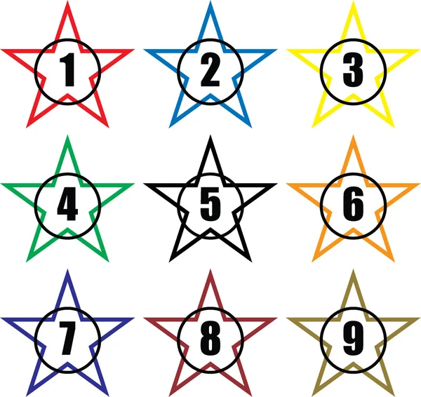 Numéro d'étoile — Image vectorielle