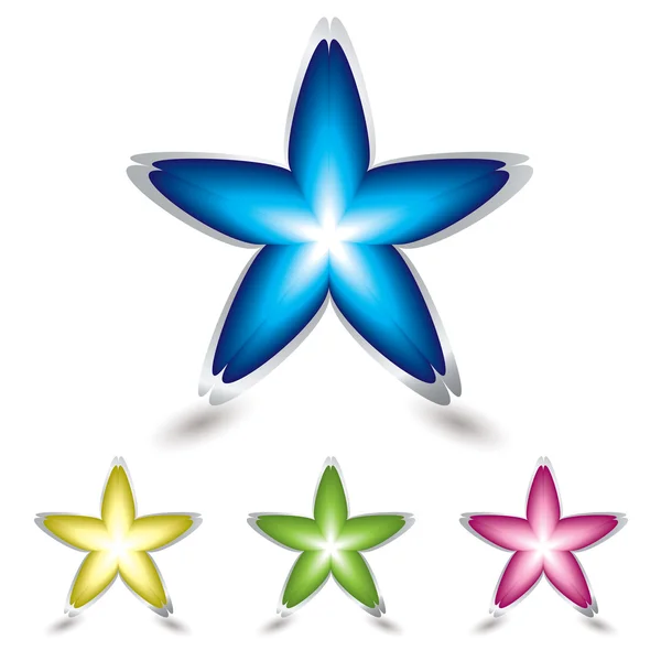 Icône de fleur étoile — Image vectorielle