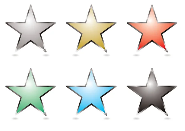 Star buttons — Stock Vector
