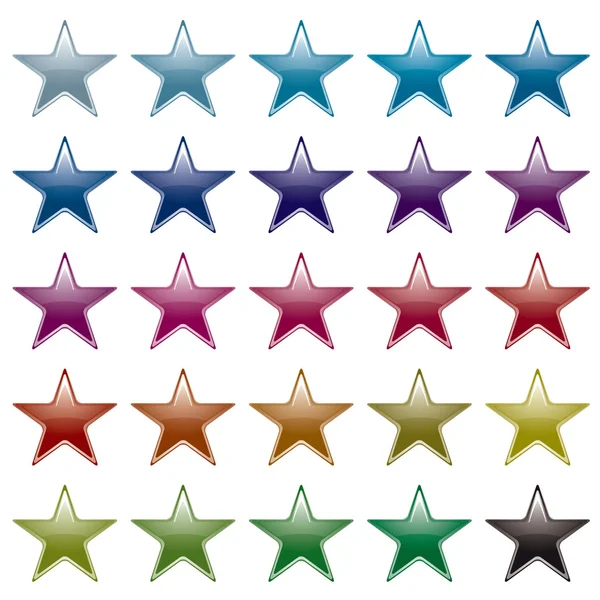 Variação do arco-íris estrela —  Vetores de Stock