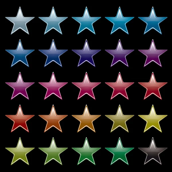 Estrella arco iris negro — Vector de stock