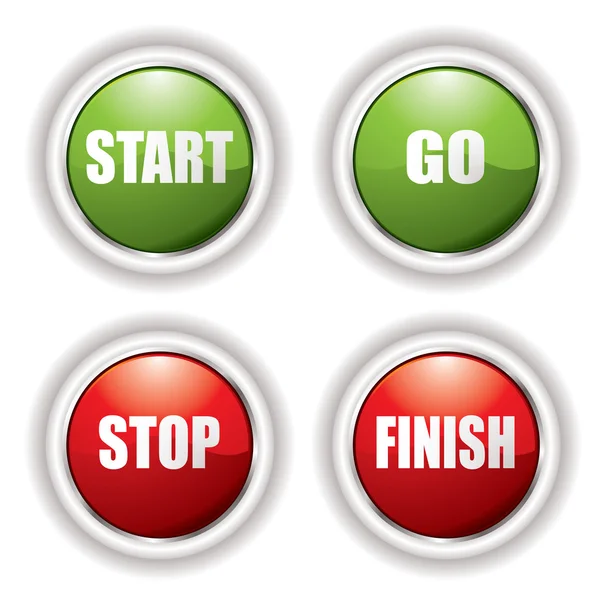 Stop start button — Stock Vector