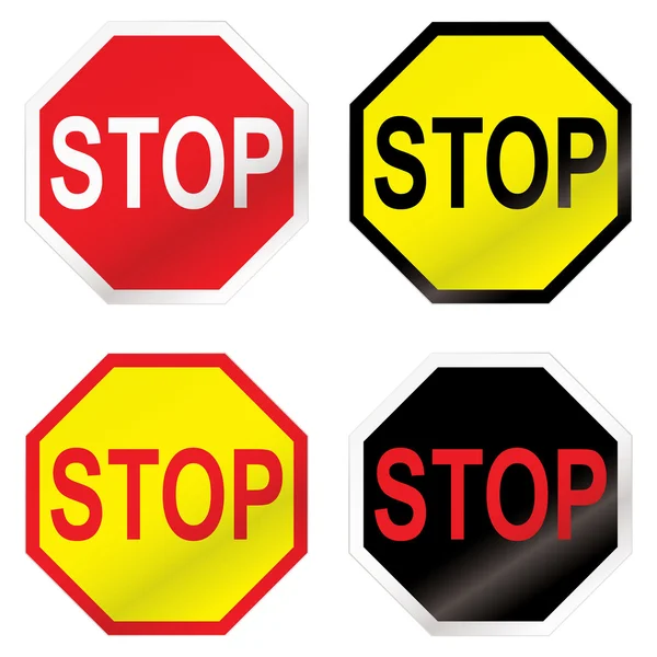 Variation des panneaux d'arrêt — Image vectorielle
