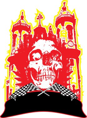 Skull church clipart