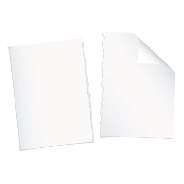 Single page torn blank clipart