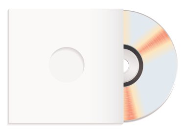 Shiny cd and case red clipart