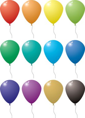 Balloon multi clipart