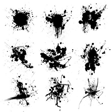 Black splat collect clipart