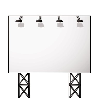 Billboard white shadow clipart