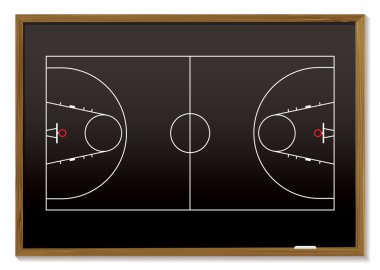 Basketball blackboard clipart