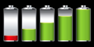 Battery charge stage clipart