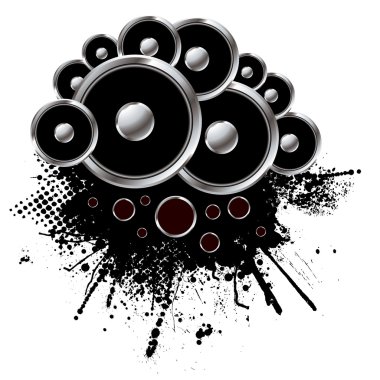 Rnd speaker grunge clipart