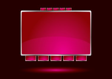 Red interface clipart