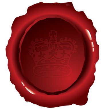 Oval wax seal clipart