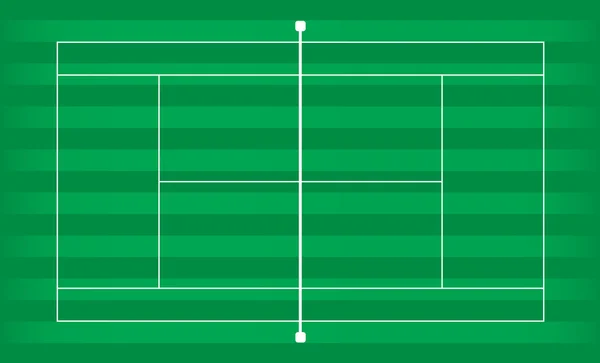 Tennisbaan gras — Stockvector