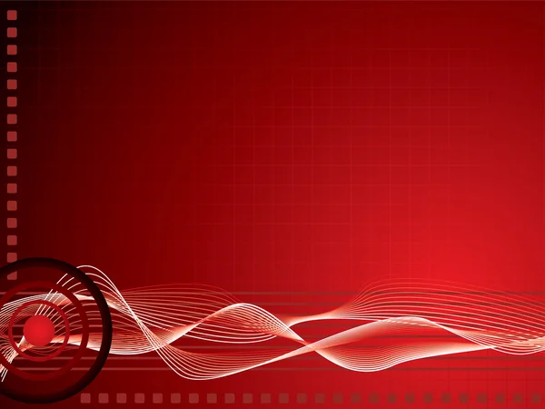 红色的 techno 网格 — 图库矢量图片