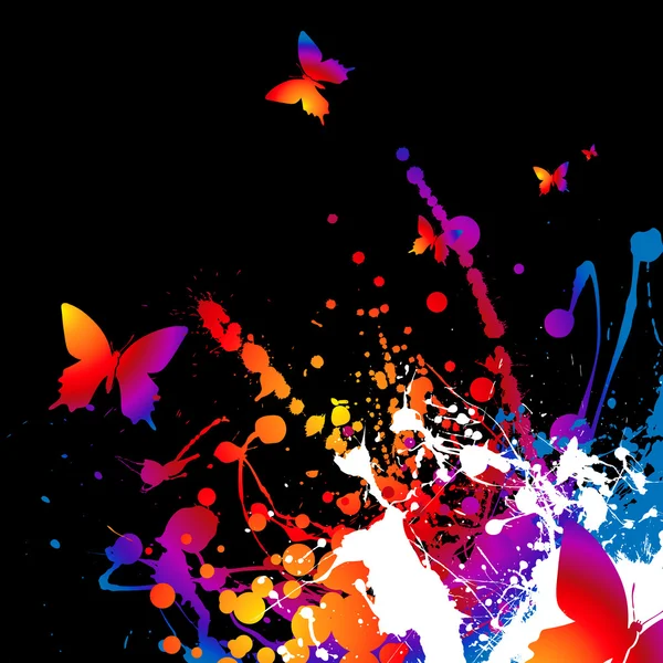 Technicolor vlinder — Stockvector
