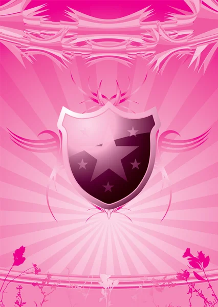 stock vector Subtle shield pink