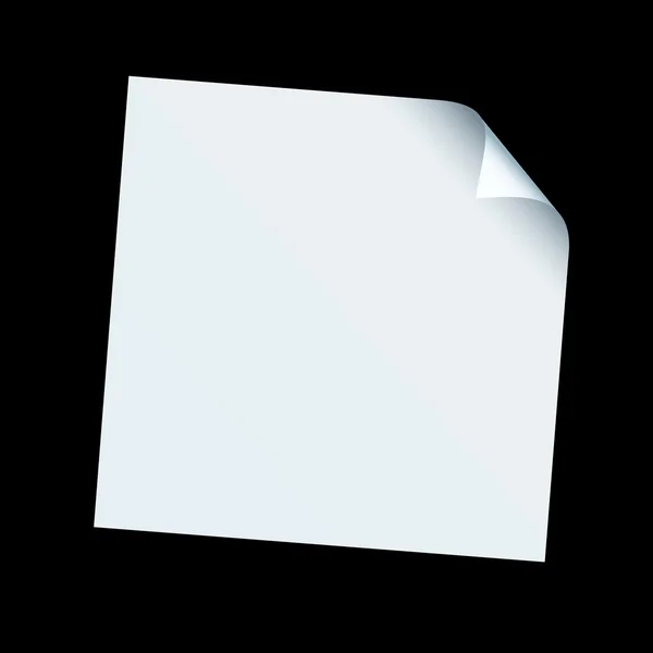 Čtvereček papíru curl — Stockový vektor