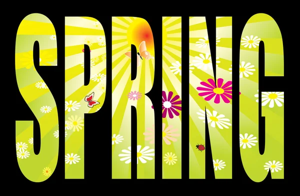Texto de primavera — Archivo Imágenes Vectoriales