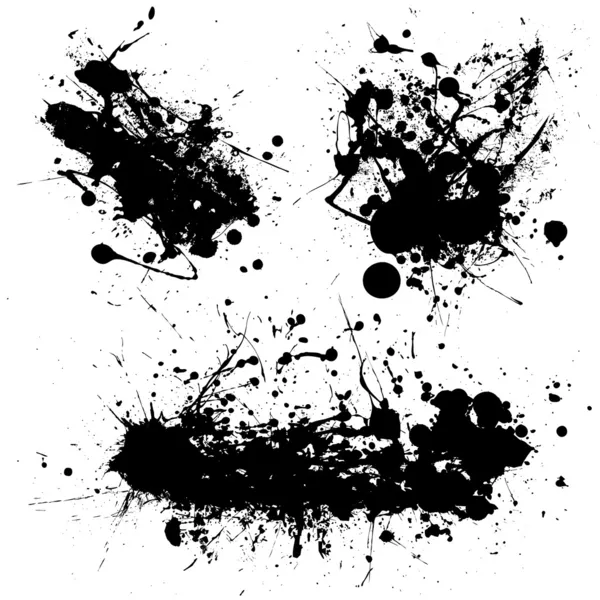 Splat trío negro — Archivo Imágenes Vectoriales