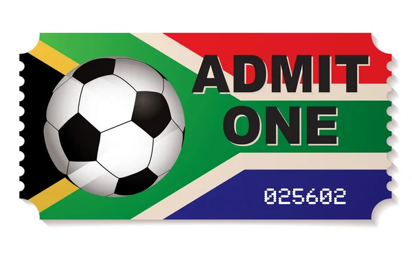 Футбольный билет Южной Африки — стоковый вектор