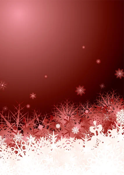 Снежинка красная — стоковый вектор