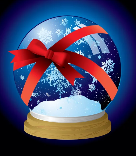 Snow globe ribbon — Stock Vector