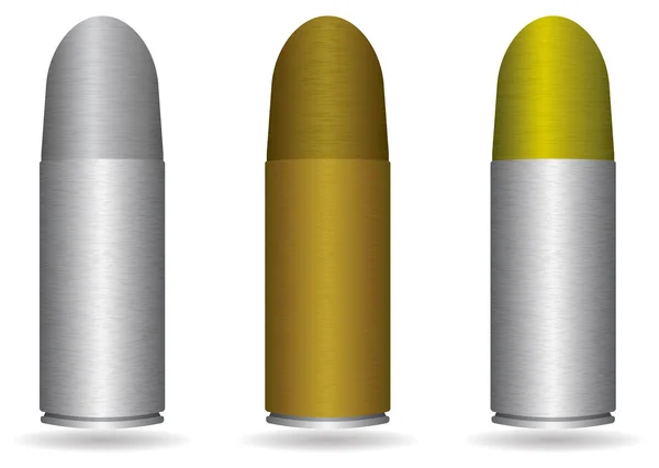 Small handgun bullet — Stock Vector