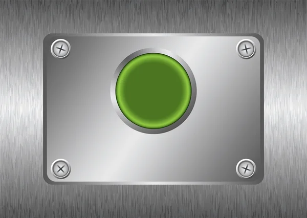 Серебряная кнопка — стоковый вектор