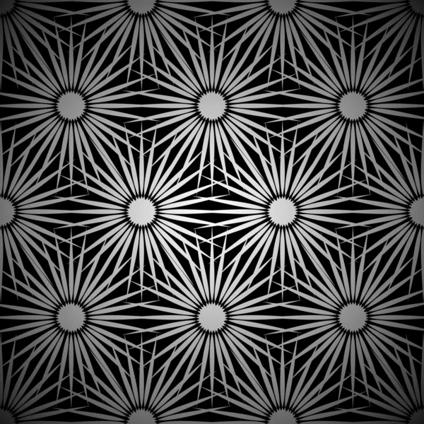 Silver floral explosion bakgrund — Stock vektor