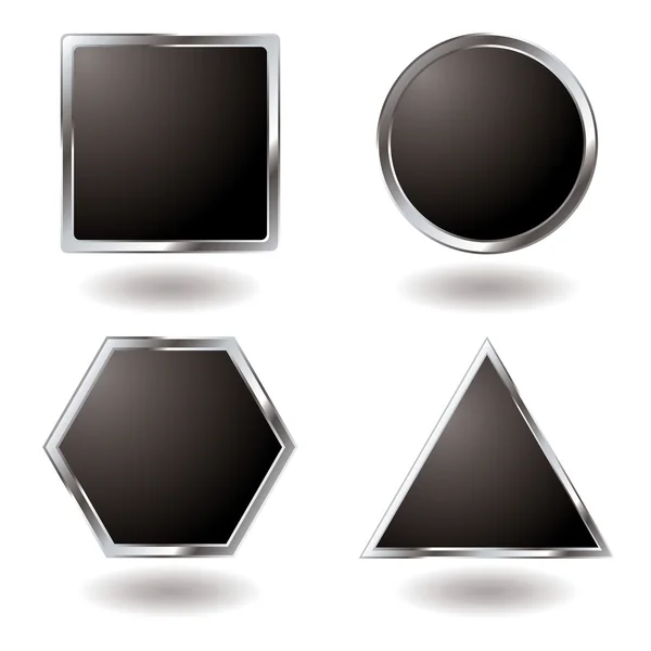 Variation bouton argent — Image vectorielle