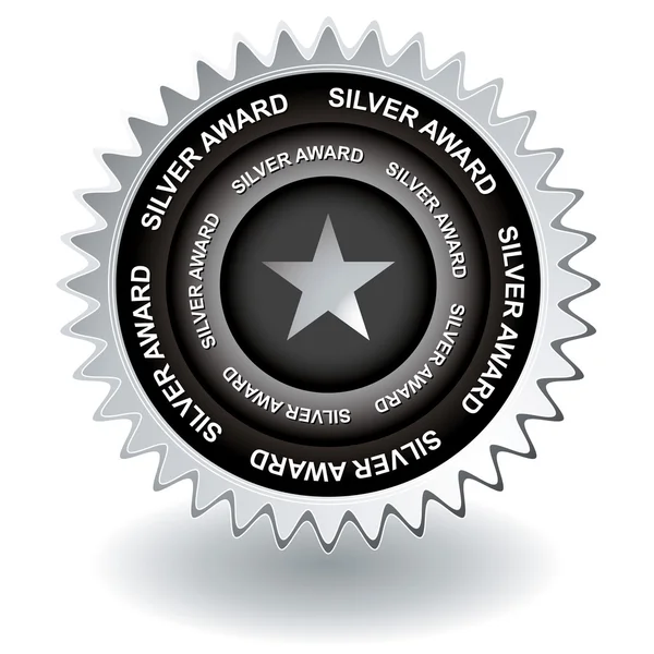 Ícone de prata prêmio — Vetor de Stock