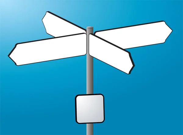 Poteau de signalisation croix — Image vectorielle