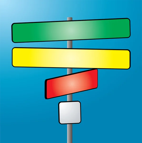 Sign post colour — Stock Vector