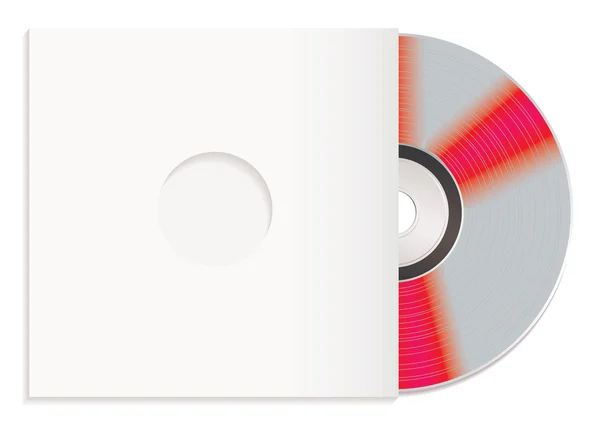 Brilhante cd e caixa de papel — Vetor de Stock