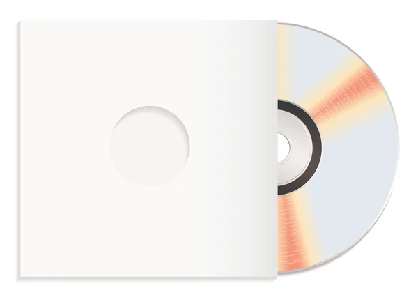 Glanzende cd en geval rood — Stockvector
