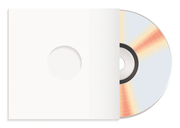 Cd brillant et étui rouge — Image vectorielle